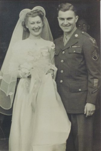 Mom and Dad wedding 1945